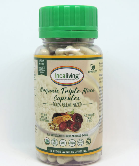 Triple Maca Capsules front side view