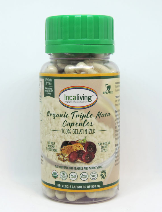 Triple Maca Capsules front side view