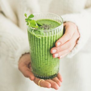 Green smoothie with maca