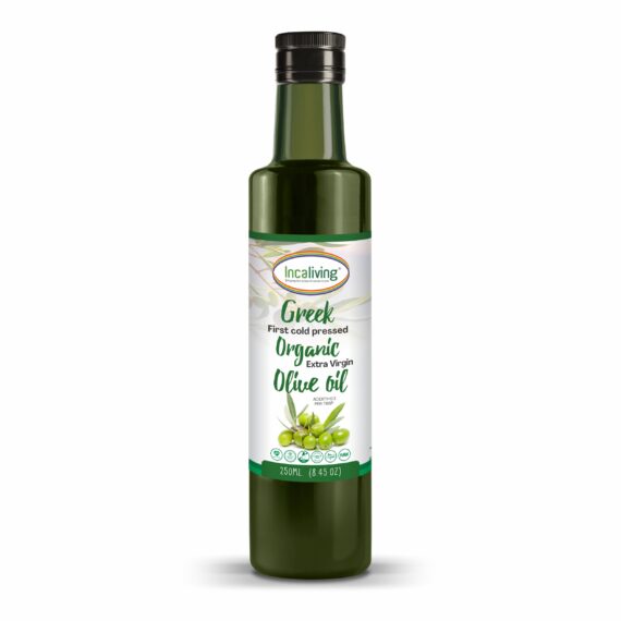 100% Organic, First cold Pressed, Extra Virgin with a 0.3% acidity made from only koreneiki olives